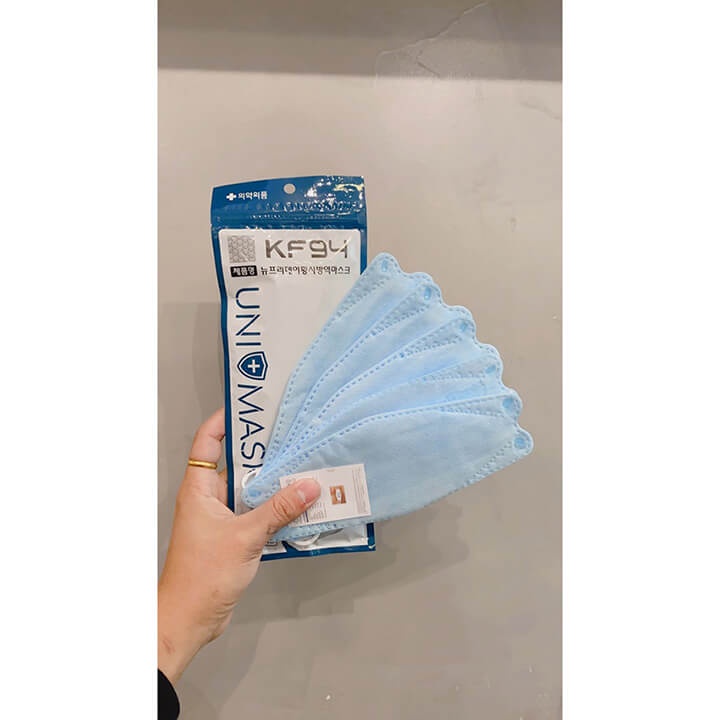 Thùng 300 chiếc khẩu trang 4 lớp KF94 Uni Mask 4 lớp chống bụi mịn và kháng khuẩn cao cấp công nghệ Hàn Quốc, Đủ Màu
