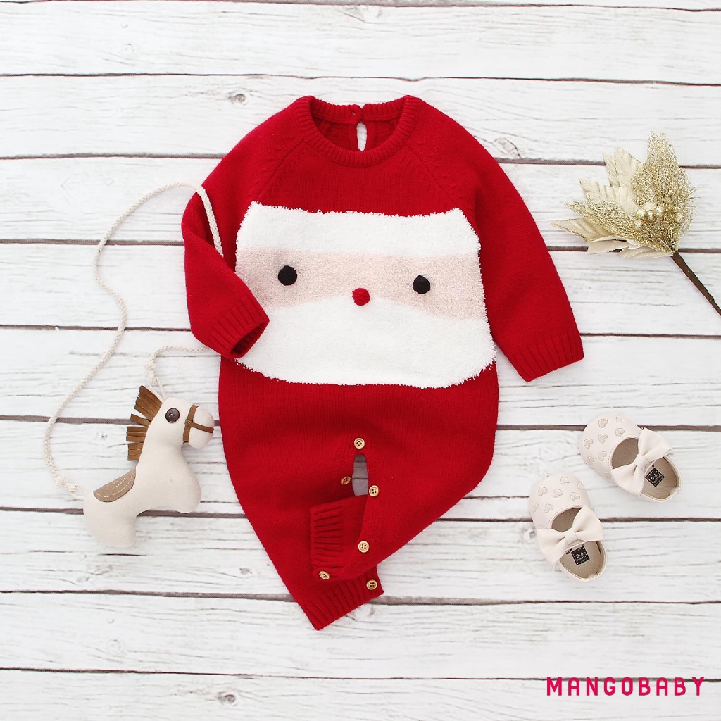 ♬MG♪-Newborn Baby Girl Boy Wool Knitting Romper Jumpsuit Warm Outfits Xmas Clothes