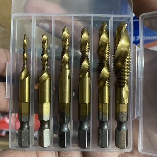 Bộ 6 mũi khoan tạo ren- phụ kiện máy khoan mũi khoan tạo ren m3-m10