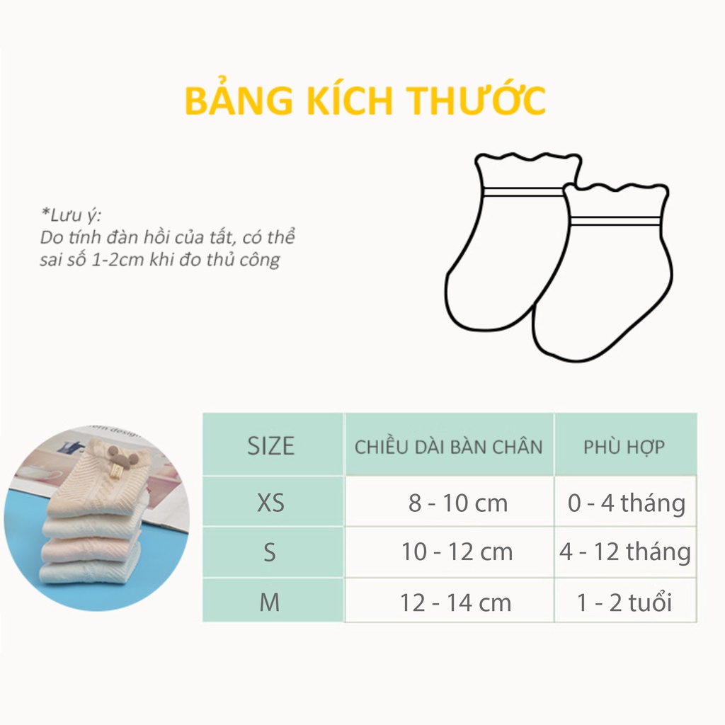 Set 3 Đôi Tất Lưới Mỏng Hoạ Tiết Dễ Thương Cho Bé Trai Bé Gái KYS+ Cotton 100% MỀM Cổ Ngắn (Size 0 - 2 tuổi) S3L