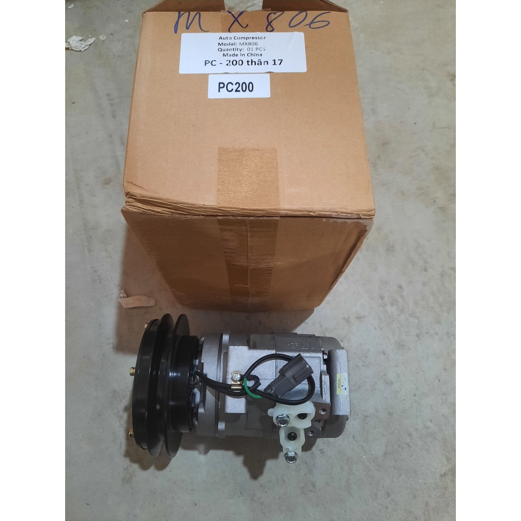 Lốc điều hòa MX806 lắp Máy Xúc Komatsu PC200 (thân lốc 17)