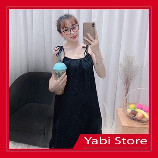 Váy ngủ 2 dây sợi tơ tằm mềm nhẹ mát đầm ngủ mặc ở nhà dễ thương [VN07]