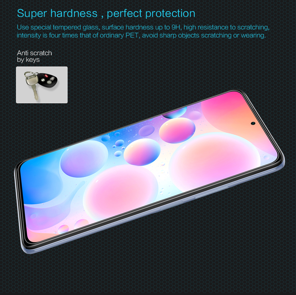 Kính Cường Lực Nillkin H Cho Xiaomi Redmi K40 / K40 Pro / K40 Pro+ 0.33mm 9H Trong Suốt Bảo Vệ Màn Hình Chống Cháy Nổ