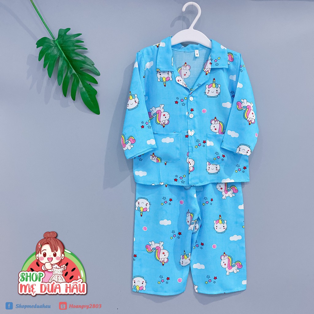 Bộ tole lanh Pyjama siêu xinh dài tay bé gái - Được chọn mẫu (Link 2)