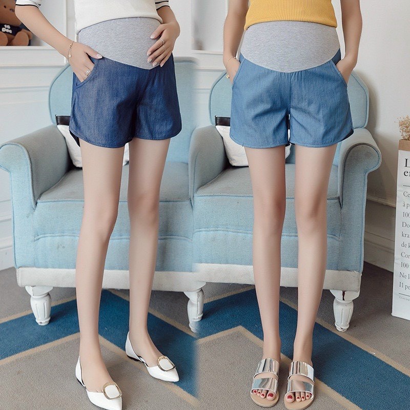 Quần bầu sooc jean giấy có túi hàng .quần short jean giấy vnxk đẹp chất vải mềm mịn, thoải mái mùa hè