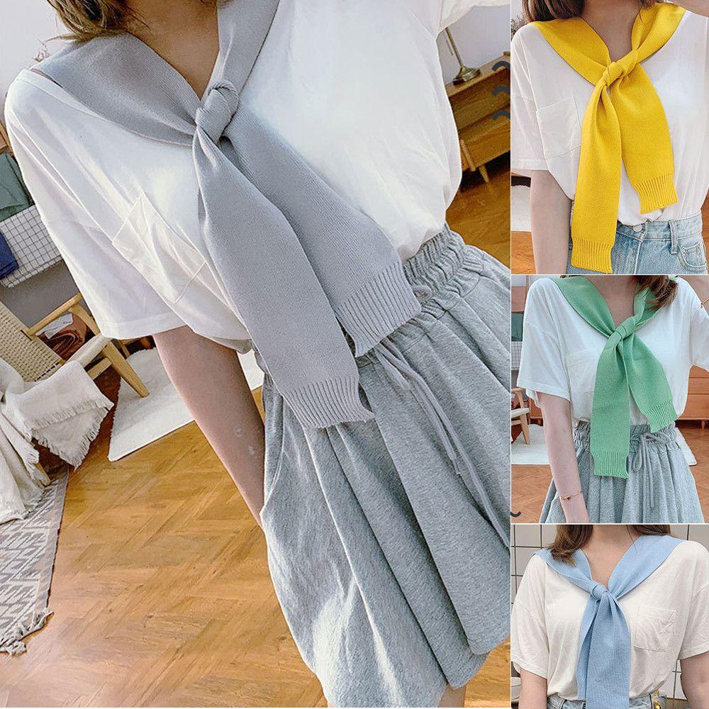 MAXG Cổ Áo Giả Dệt Kim Mềm Mại Chống Gió Có Thể Tháo Rời Thời Trang Cho Nữ