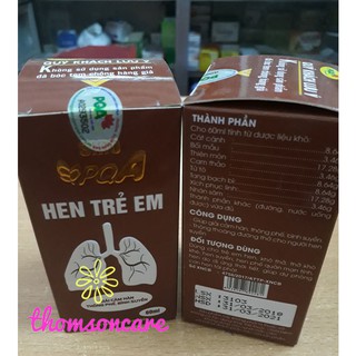 Giảm Ho Hen ở trẻ PQA