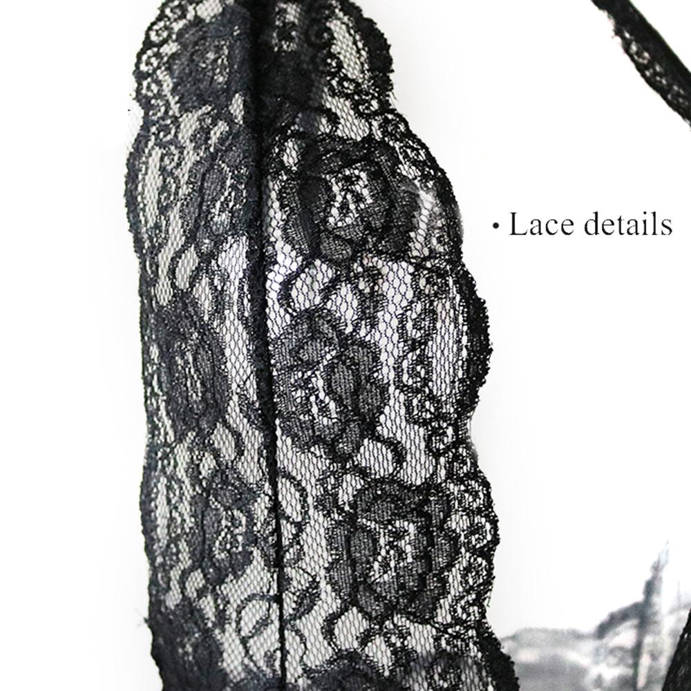 Bộ đồ ngủ áo liền quần họa tiết ren xuyên thấu siêu quyến rũ cho nữ | BigBuy360 - bigbuy360.vn