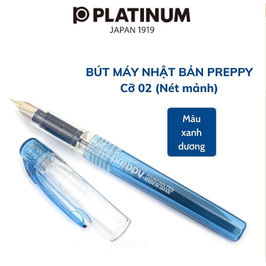 Bút máy học sinh Preppy Platinum Nhật Bản cỡ 02, Kèm 1 ống mực