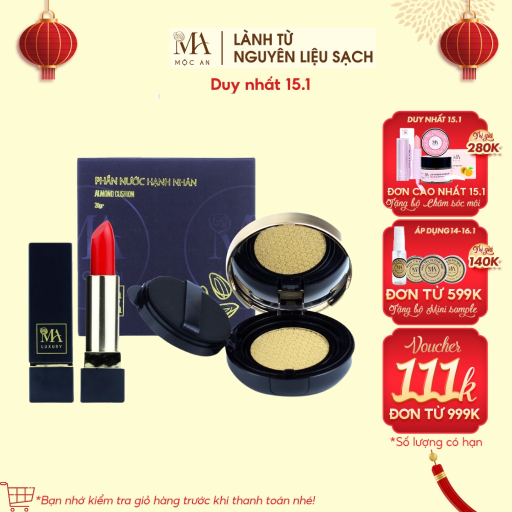 Combo Trang Điểm Tự Nhiên Mộc An 2 Sản Phẩm Cho Lớp Make Up Mỏng Nhẹ, Sáng Bừng Thần Thái