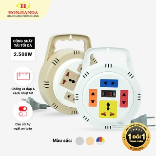 Ổ cắm điện tròn xoay tay Honjianda Mã 08 Dây 5m/10m - chính hãng