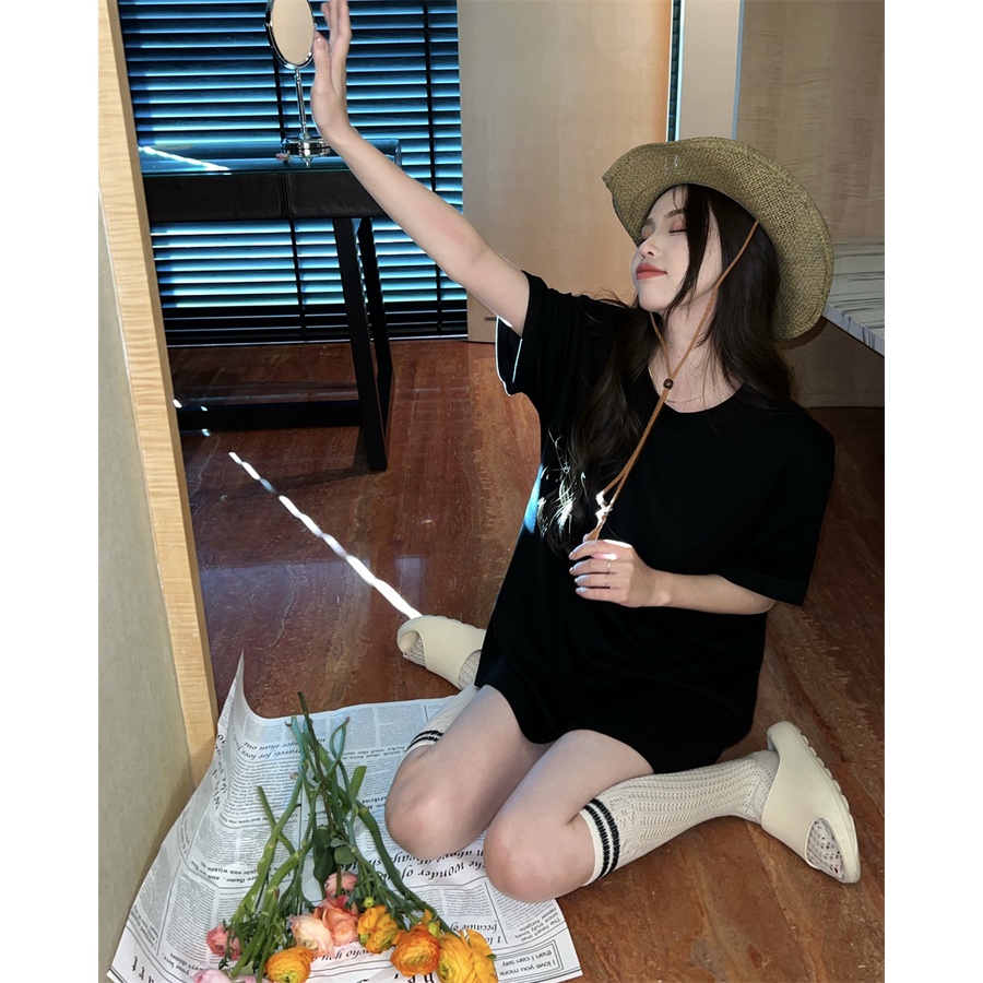 Áo Thun Tay Ngắn Cổ Tròn Kiểu Hàn Quốc 15 Màu Lựa Chọn