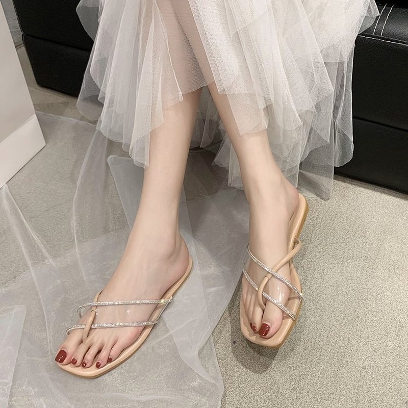 Dép Sandal Quai Trong Suốt Thời Trang Mùa Hè Cho Nữ