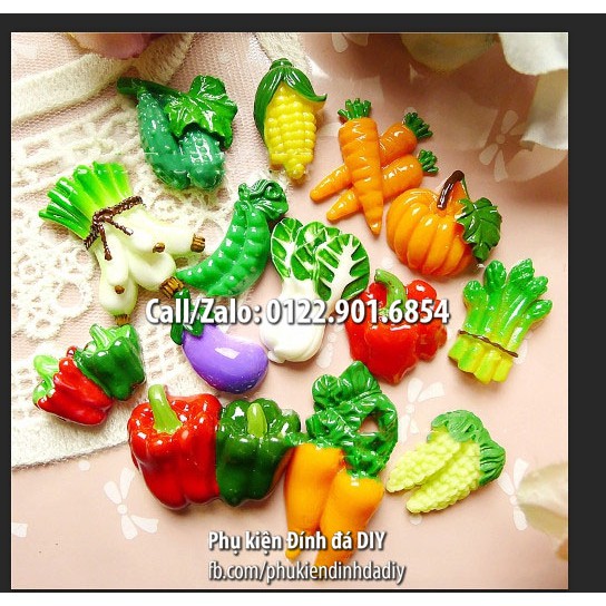 SET RAU CỦ QUẢ MINI (5 Món) - VEG0001 - PHỤ KIỆN TRANG TRÍ ĐIỆN THOẠI