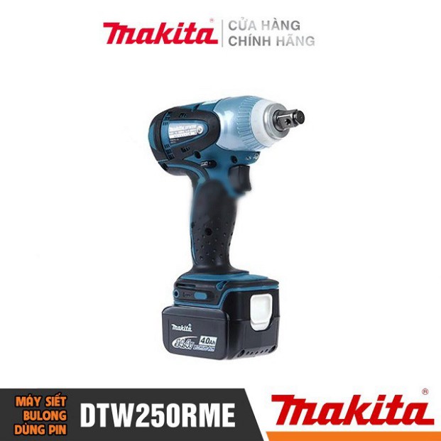 [Chính Hãng] Máy Siết Bu Lông Dùng Pin Makita DTW250RME (14.4V-4.0AH), Bảo Hành Tại Các TTBH Toàn Quốc