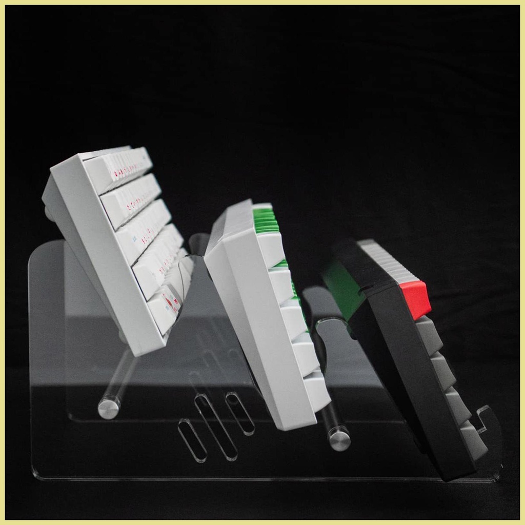 Giá Đỡ Trưng Bày Bàn Phím / Ví / Bàn Phím Bằng Acrylic Có Nhiều Bánh Xe Xốp