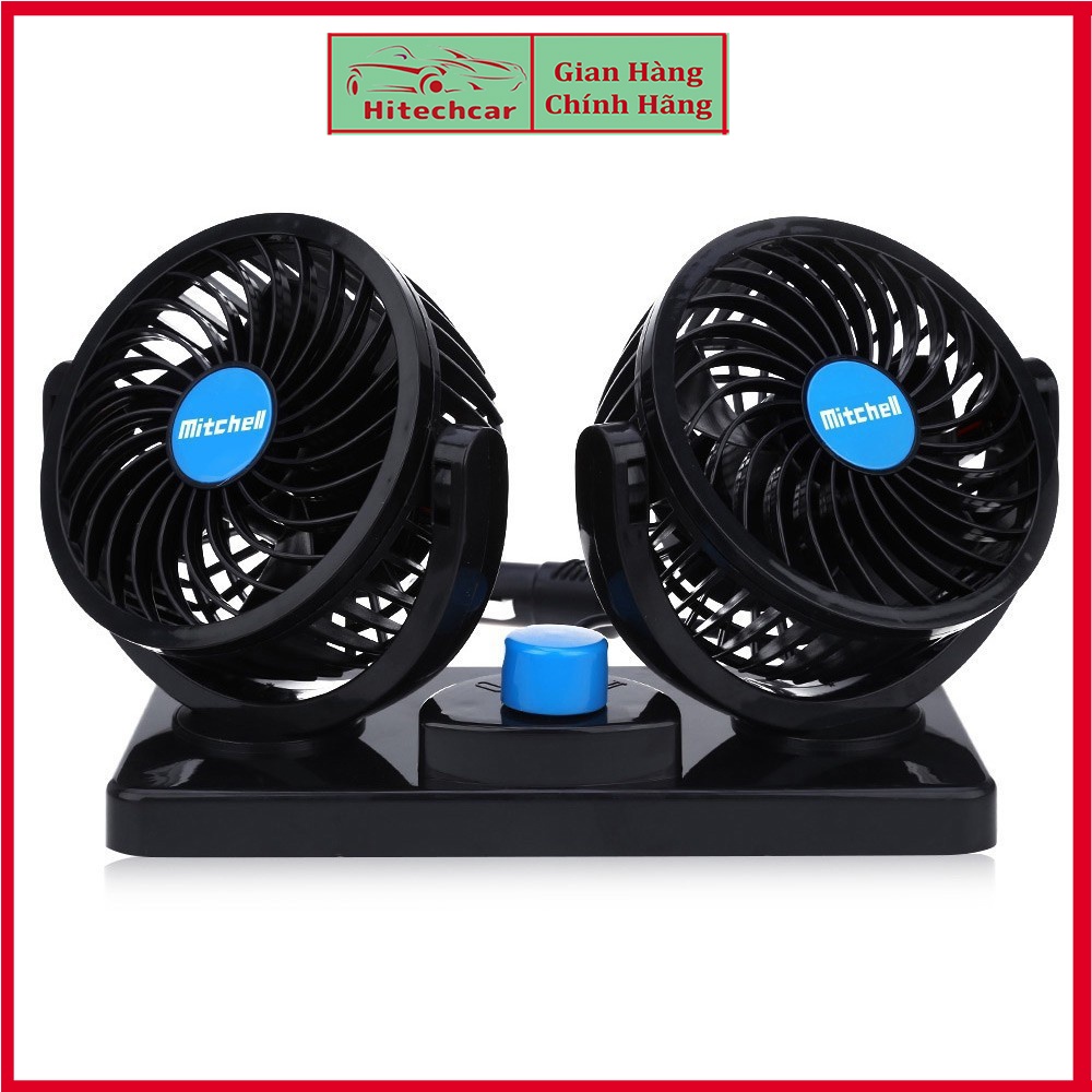 Phụ Kiện Xe Hơi Hitechcar Quạt Điện Đôi Mini 12V Thông Gió Xoay 360 Độ Cắm Tẩu - Phụ Kiện Trang Trí Ô Tô Giá Rẻ