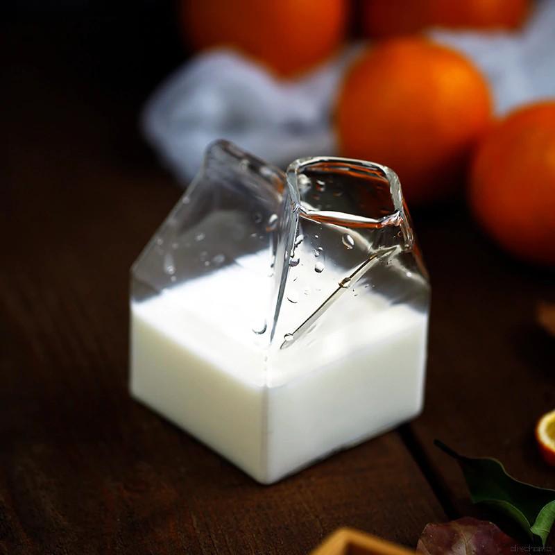 Ly Thủy Tinh Vuông In Hình Hộp Sữa Độc Đáo | BigBuy360 - bigbuy360.vn