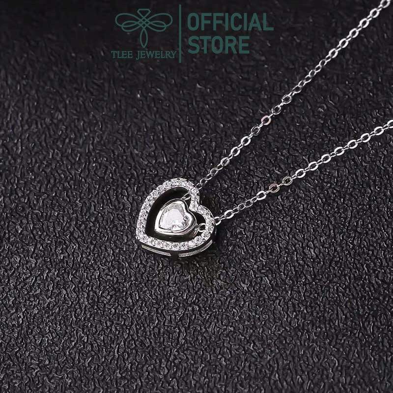 Dây chuyền bạc Tlee tim lồng mẫu DC004 bạc Ý cao cấp TleeJewelry D0222