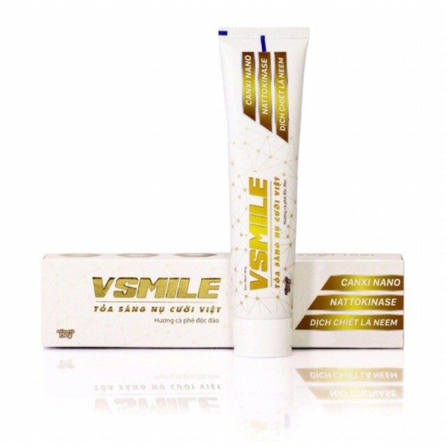 Kem đánh răng Vsmile - Vị Caphe - 150gr/tuýp