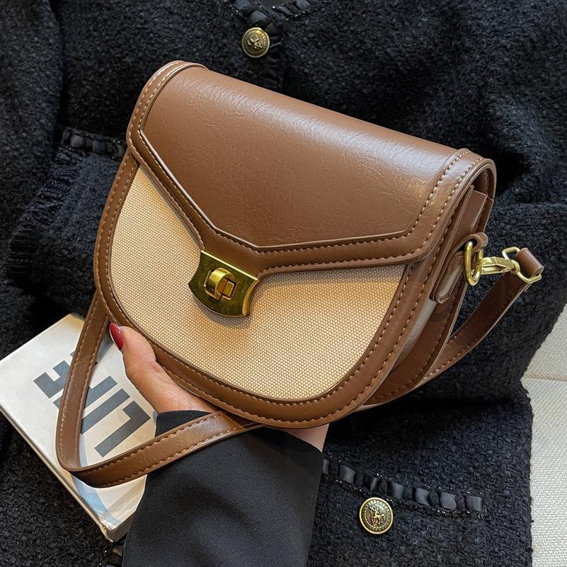 Túi Đeo JASMIN NOIR chéo bằng vải oxford có khóa phong cách cổ điển dành cho nữ