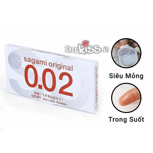 Bao cao su sagami 001 NỘI ĐỊA NHẬT BẢN hàng chuẩn 5 cái/hộp