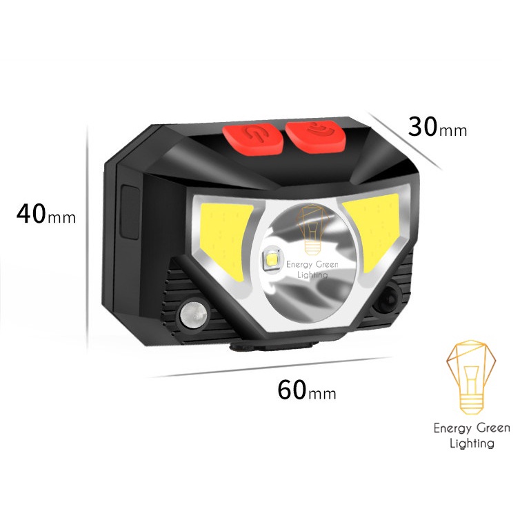 Đèn Pha Đội Đầu Cảm Ứng Energy Green Lighting TG-T069 - LED Siêu Sáng - Có video thực tế