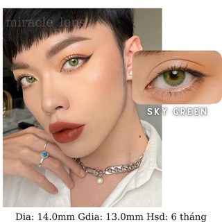 [Lens xanh lá] Kính áp tròng Hàn Quốc - Lens cận thời trang