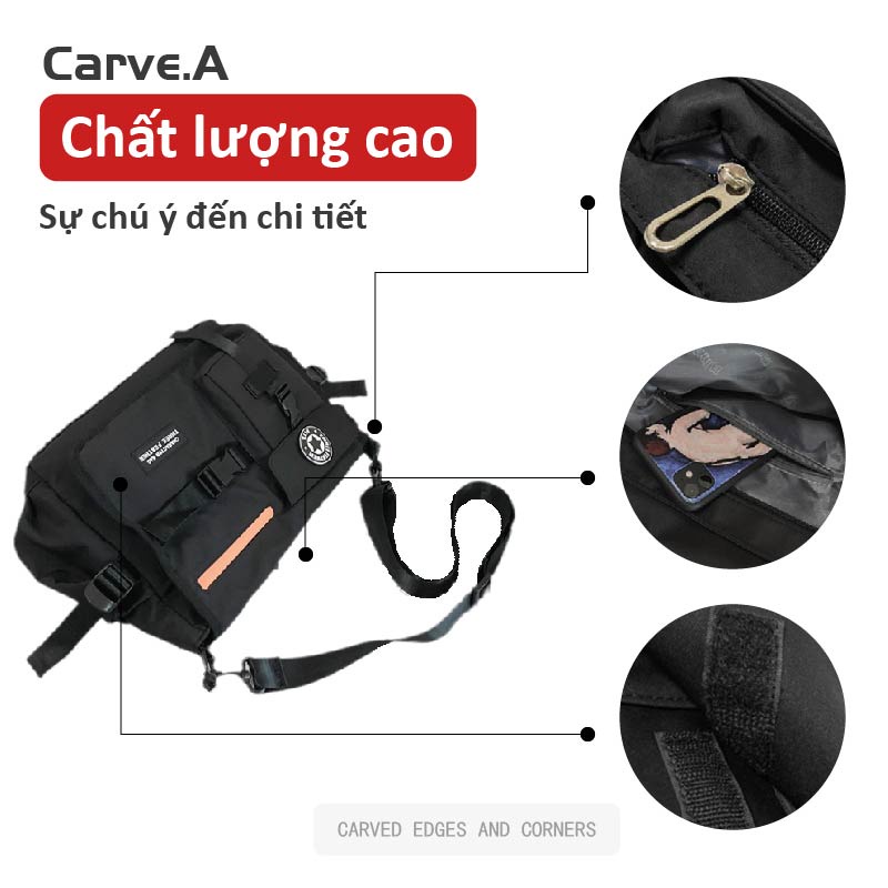 Carve.a Store Túi Đeo Chéo Vai Chống Thấm Nước Chống Trộm Dành Cho Nam