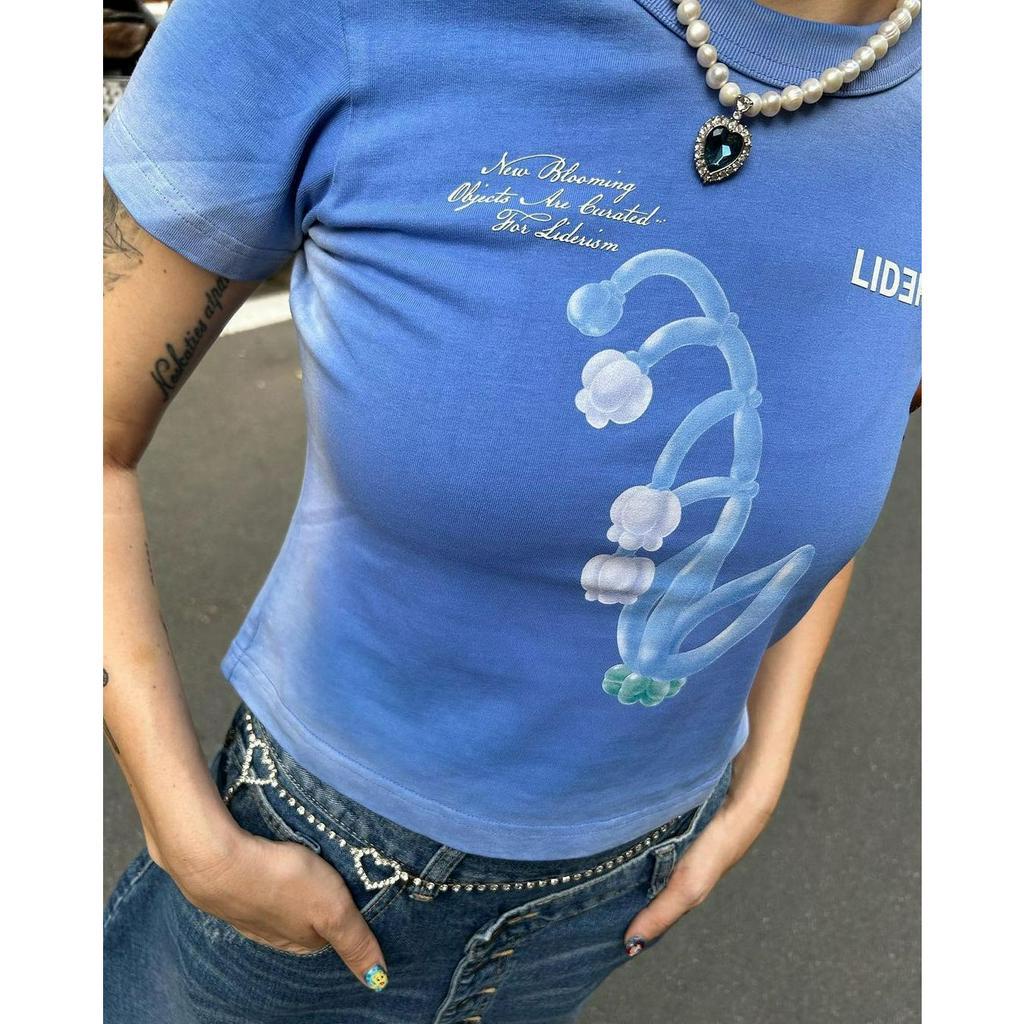 Áo Thun Unisex Hoa LIDER May Lily Tee, Chất Cotton 2 Chiều Form Cropped/Boxy