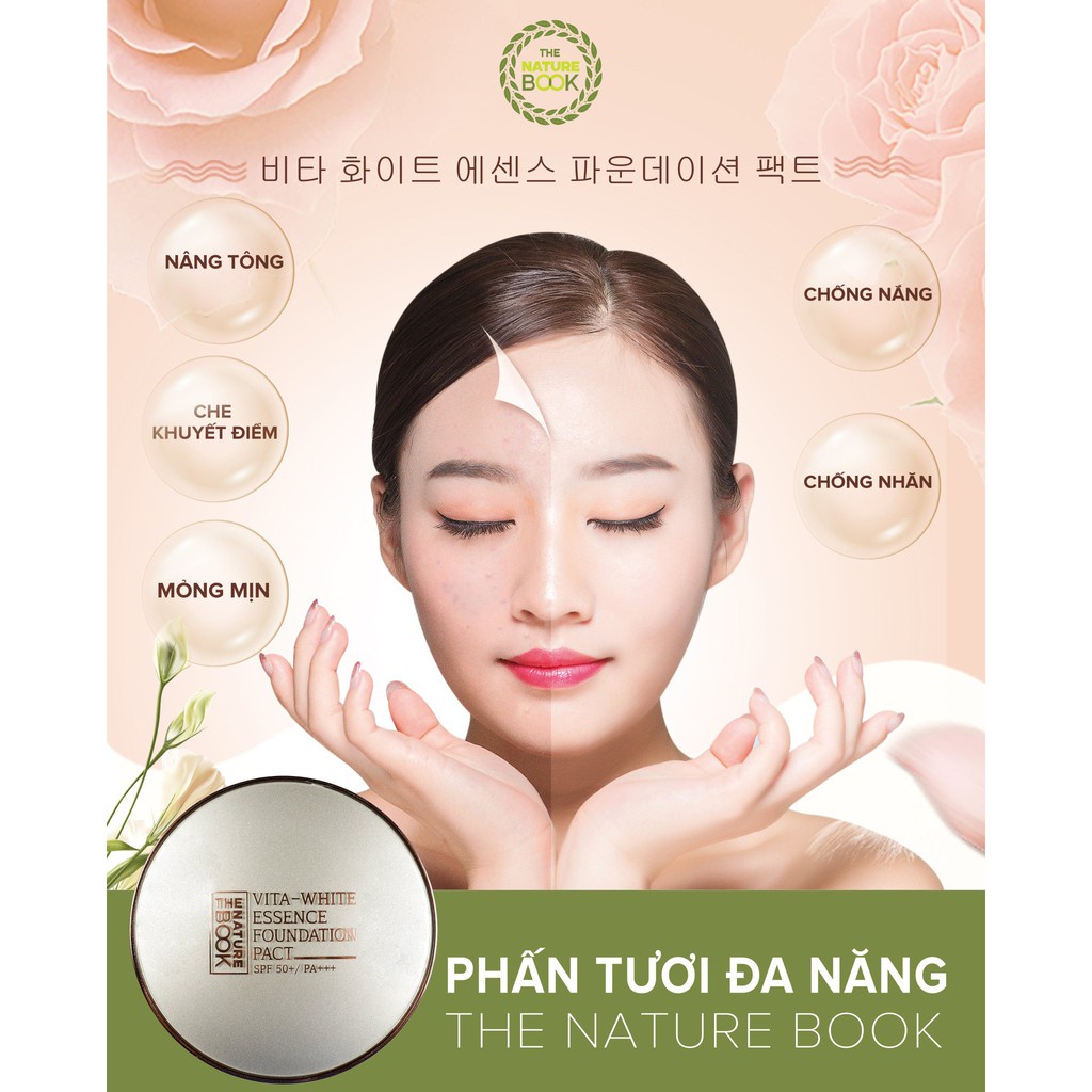Phấn Tươi Đa Năng The Nature Book Vita White Essence Foundation Pact | BigBuy360 - bigbuy360.vn