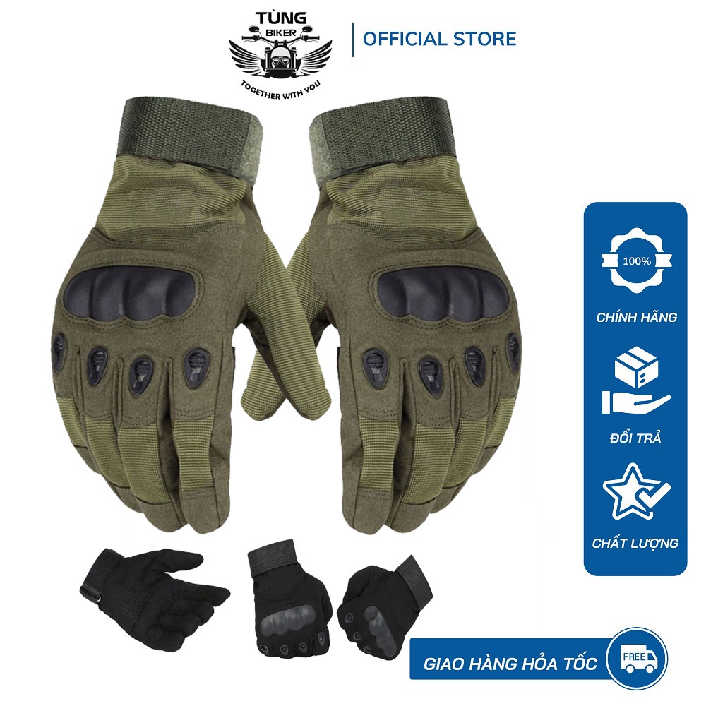 Găng Tay Xe Máy Có Gù Ngón Dài - Xịn OKL02