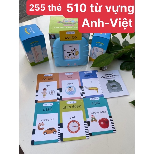 Máy đọc thẻ từ vựng ANH VIỆT giành cho trẻ 1-7 tuổi, đồ chơi phù hợp cả bé trai và bé gái. Mẫu mới 2022