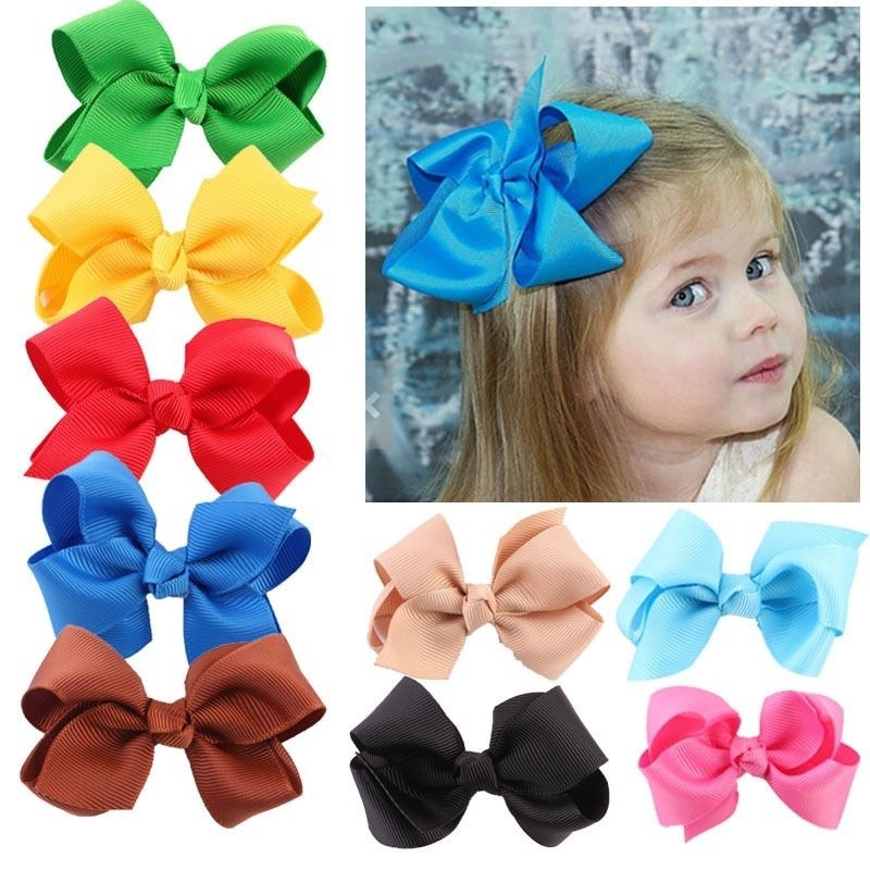 ღ♛ღ20Pcs Baby Kids Children Girl Bow Ribbon Alligator Hair Clip Hairpin Accessories