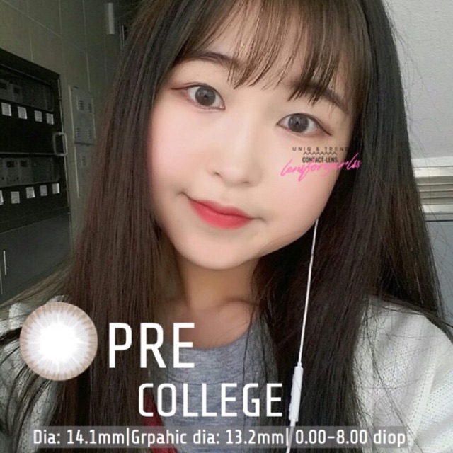 Kính áp tròng PRE COLLEGE GRAY của Lenstown (Hsd 1 tháng)