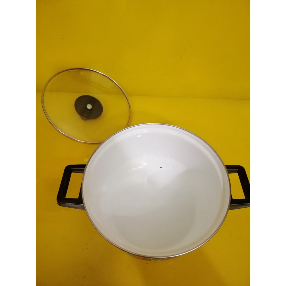 Nồi men nội địa Nhật, size 22cm, cao 11cm (mã 722), Dùng được bếp từ