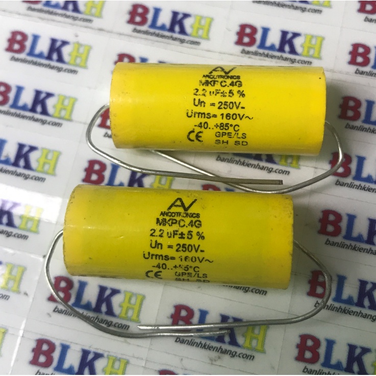 Tụ loa phân tần cao cấp 250V 2.2uF 13X32mm chính hãng AV - Italy