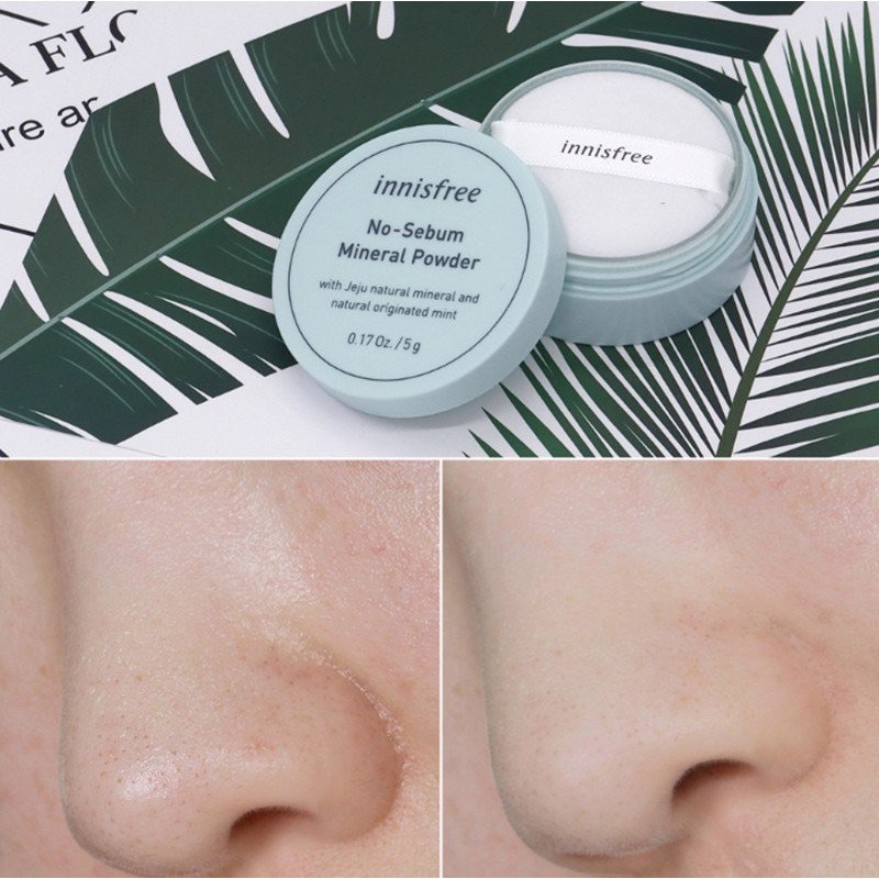 [CHÍNH HÃNG/BILL HÀN] Phấn Phủ Kiềm Dầu Innisfree No Sebum Mineral Powder 5g Mẫu Mới | BigBuy360 - bigbuy360.vn