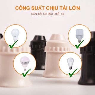 Đui đèn E27 đuôi xoáy Scarled Đen/Trắng DLD