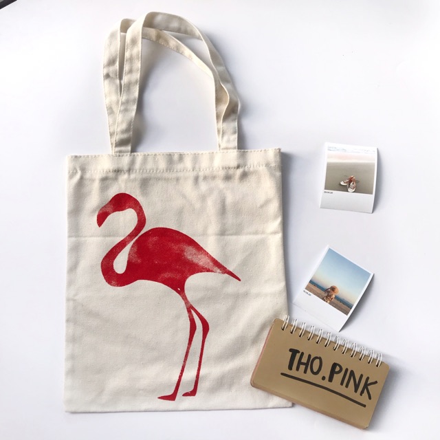 Túi totebag hồng hạc
