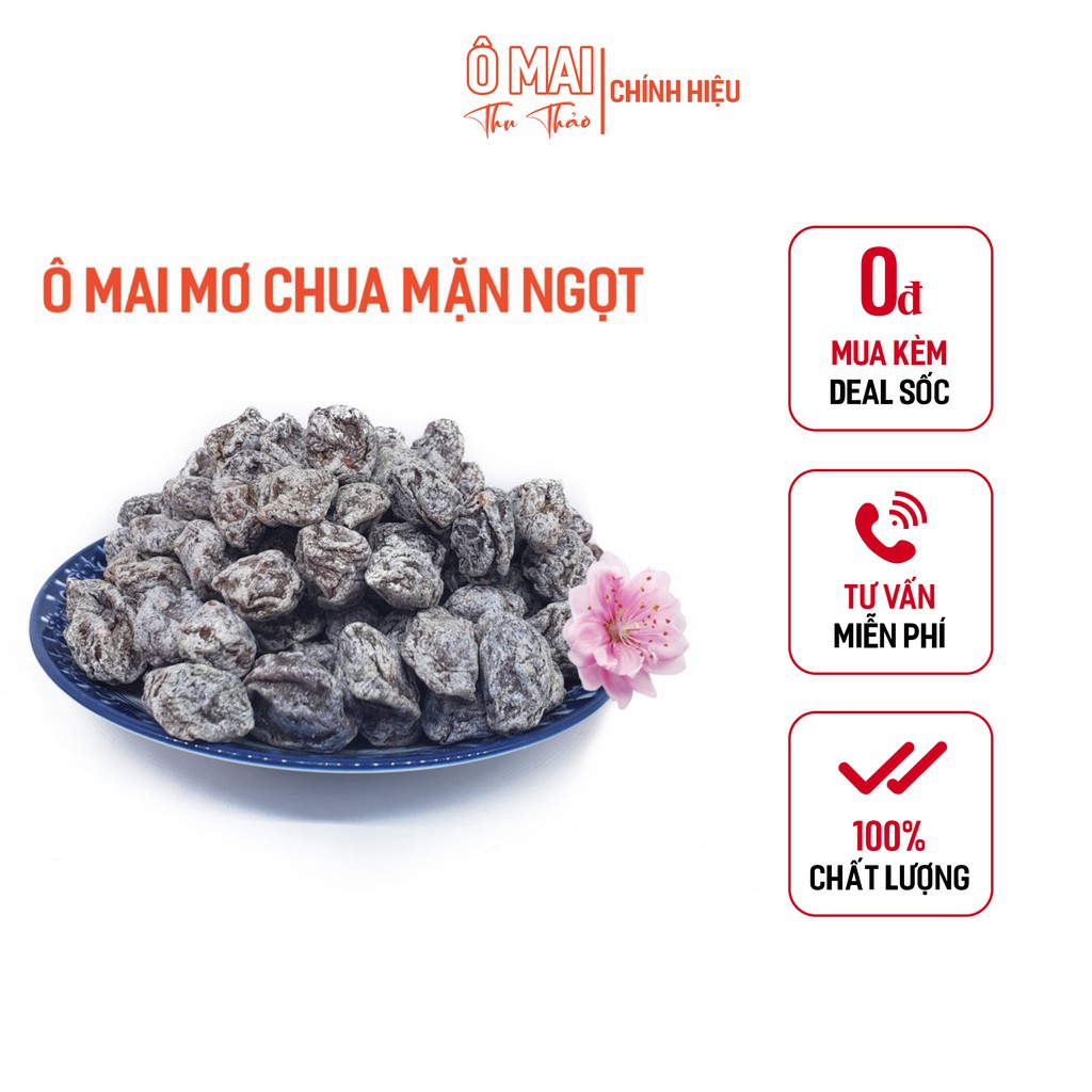 [Mã GROADO1 giảm 10K đơn 50K] Ô Mai Xí Muội Mơ Mix 3 Vị Chua - Mặn - Ngọt Đặc Biệt, Tăng Sức Đề Kháng, Bổ Sung Vitamin C