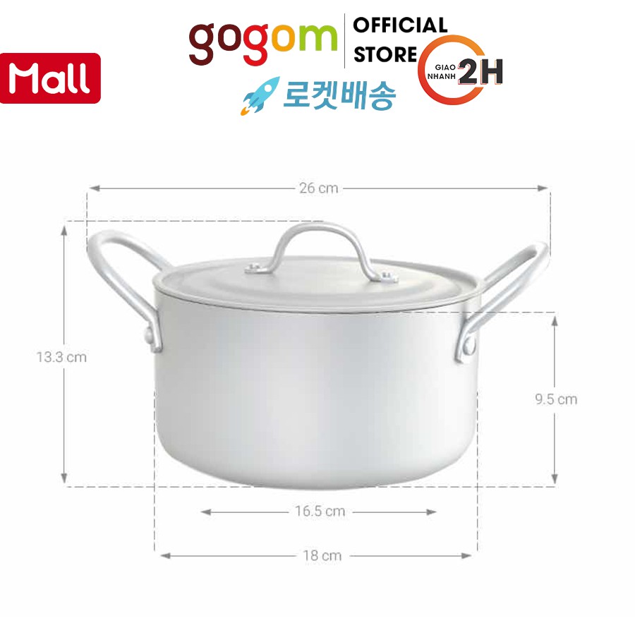 Nồi nhôm oxy hóa mềm 18 cm Supor HIME116 GOG656