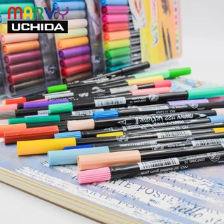 [DA ĐEN] Bộ 12 Marker Marvy Màu Da Leplume