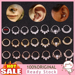 Khuyên mũi tròn đính đá thời trang cho nữ