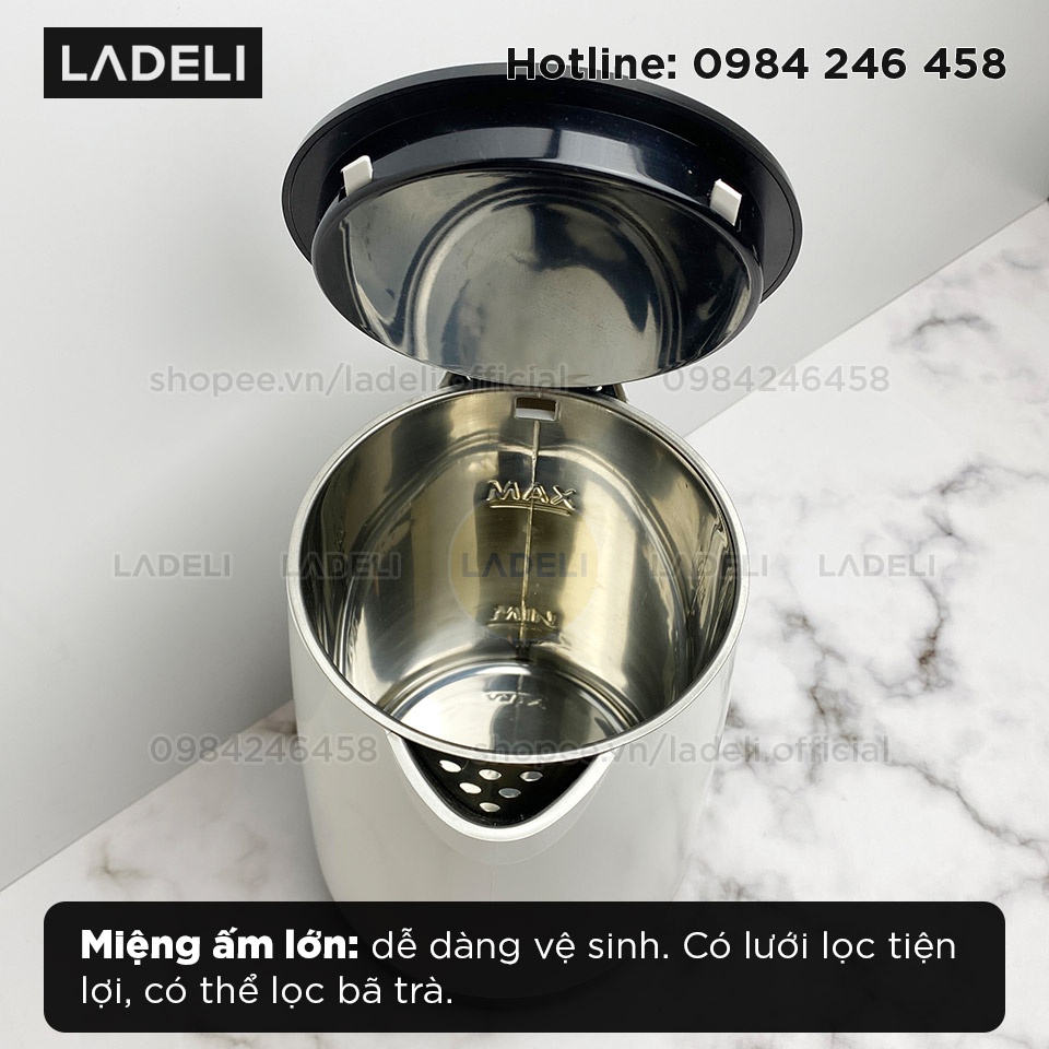 [Mã ELHADEV giảm 4% đơn 300K] Ấm siêu tốc inox 1.8L SATO 17ST72 bọc nhựa PP chống bỏng