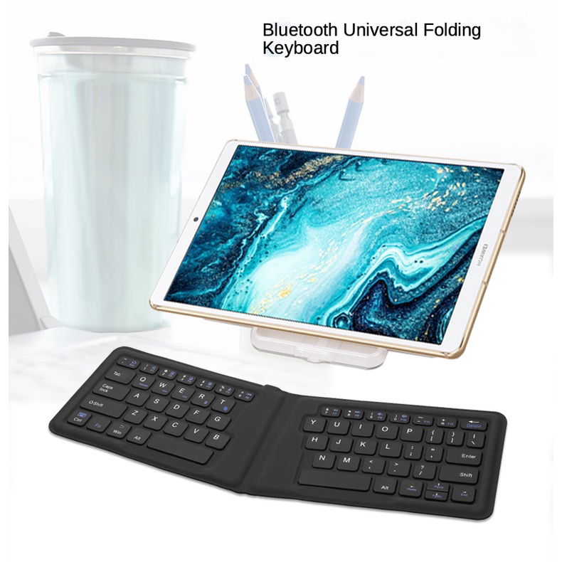 Bàn phím mini Jomaa không dây Bluetooth có thể gấp gọn thích hợp cho iPad/ laptop/ điện thoại