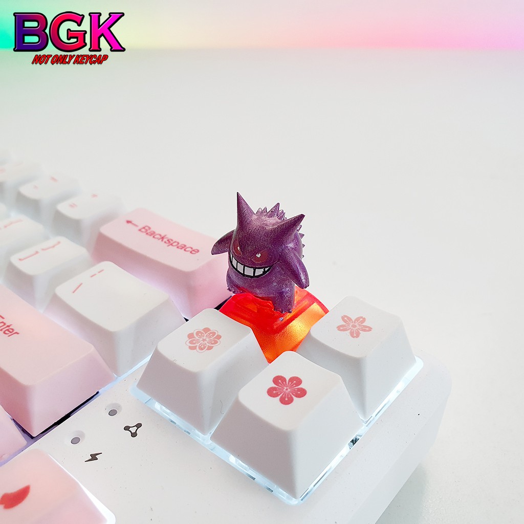 Keycap Lẻ Artisan GENGAR V2 Cực đẹp ( Đế Xuyên LED, Keycap bàn phím cơ,keycap resin độc lạ )