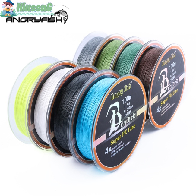 Cuộn Dây Câu 4 Sợi Bện 100m/109yds Siêu Bền 10LB-80LB Màu Đen