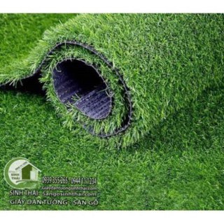 Thảm cỏ nhựa sợi dài 2cm cao cấp, đế dày tốt, cắt theo yêu cầu