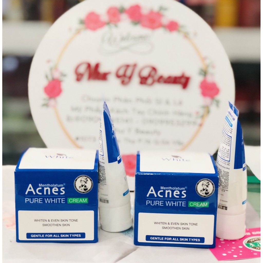 Kem dưỡng trắng Acnes Pure White Cream Tặng kèm SRM trắng da Acnes Pure White